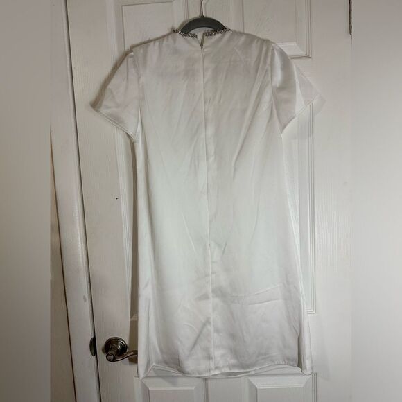 IEENA FOR MAC DUGGAL RHINESTONE EMBELLISHED NECKLINE SHIFT DRESS SZ 8 Event - Picture 7 of 8